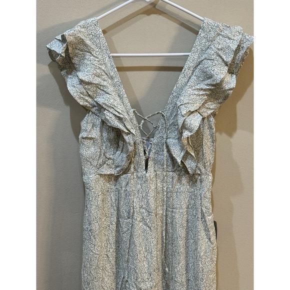 Lulus Romance In Bloom Floral Ruffled‎ Tiered Midi Dress Size Small Prairie - Picture 4 of 9